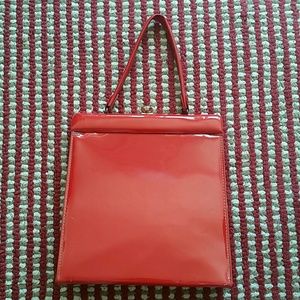 Vintage 1950's red patent leather purse